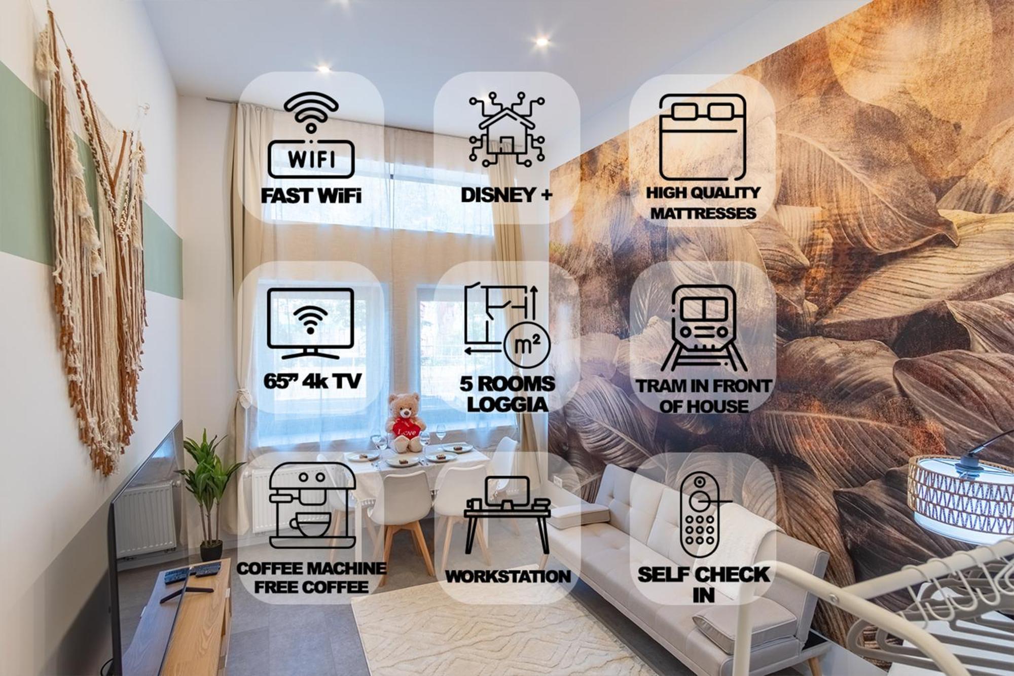 65 Zoll 4K Tv, Disney Plus, Soundbar, Kostenloser Kaffee, 5 Raeume لبسيا المظهر الخارجي الصورة